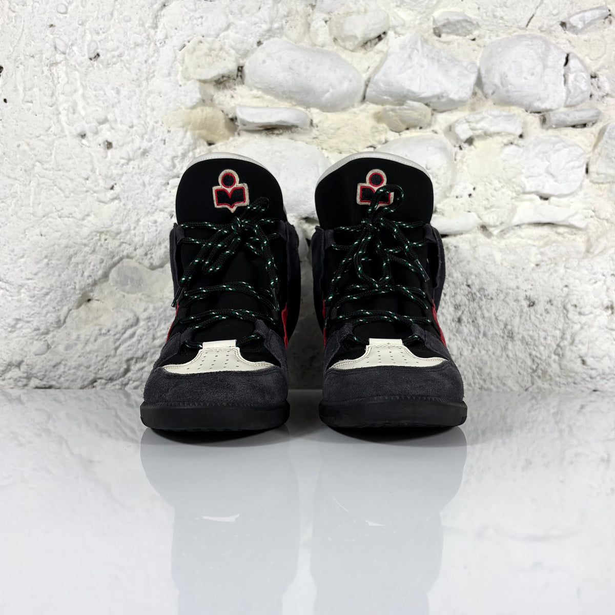 Isabel Marant Buckee nere con inserti rossi 38