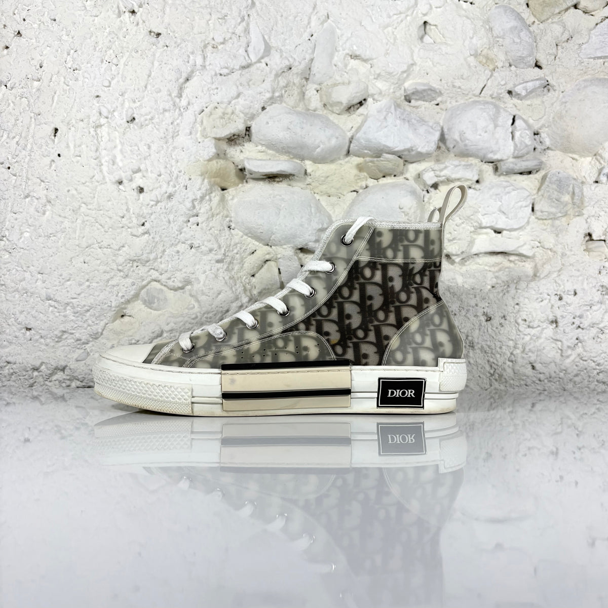 Dior b23 high top oblique, bianche e nere 43
