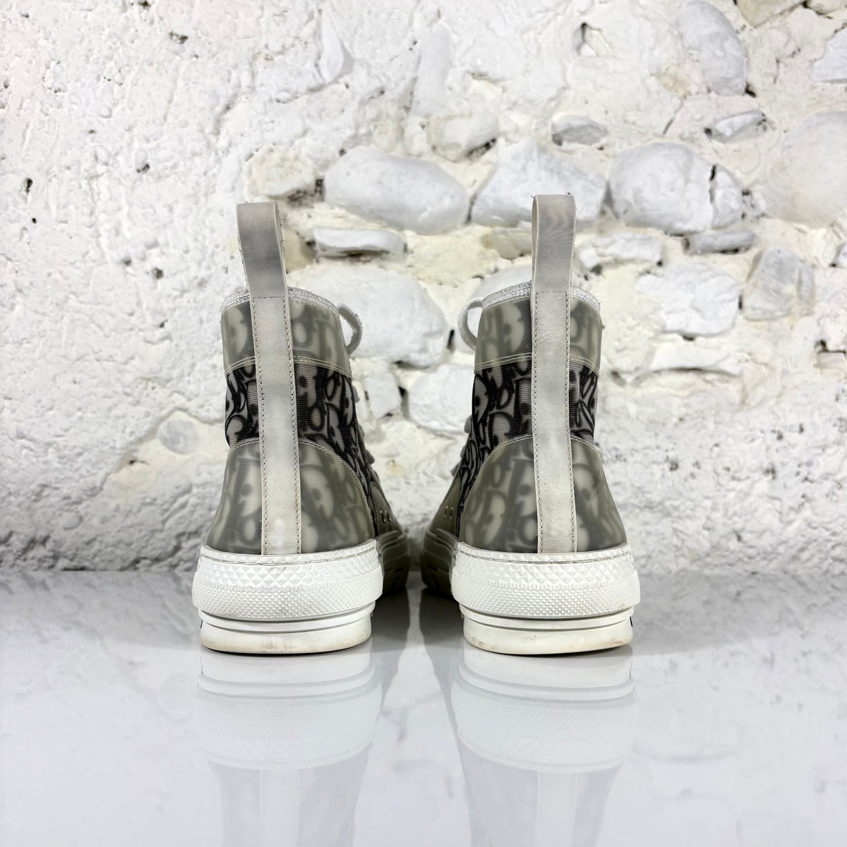 Dior b23 high top oblique, bianche e nere 43