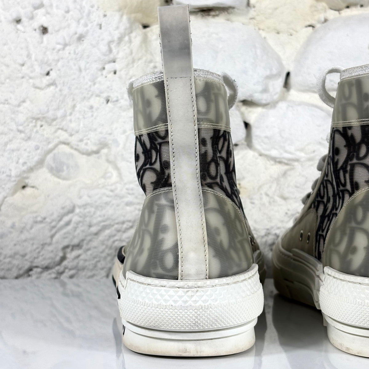 Dior b23 high top oblique, bianche e nere 43