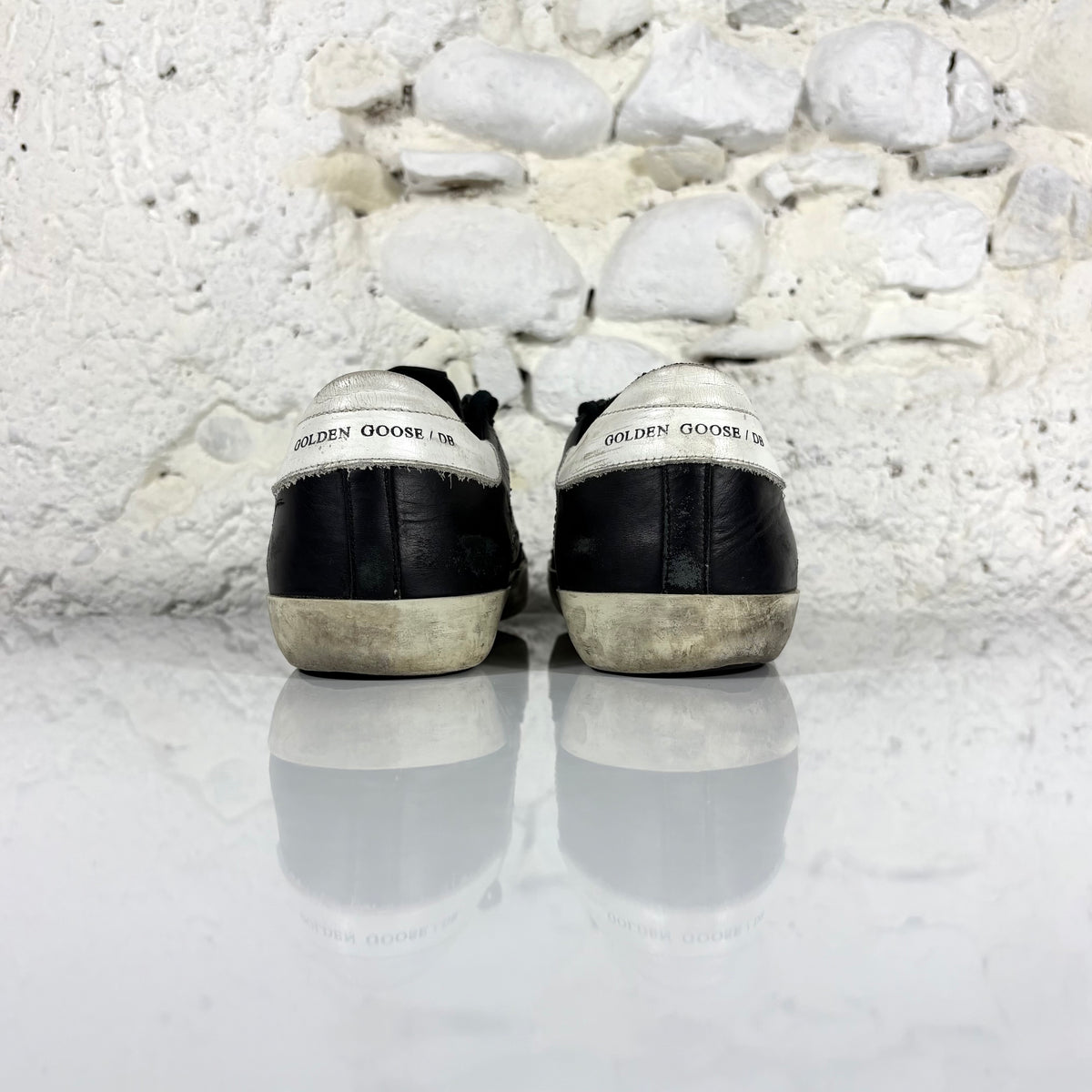 Golden goose Superstar nere con stella e talloncini bianchi 41