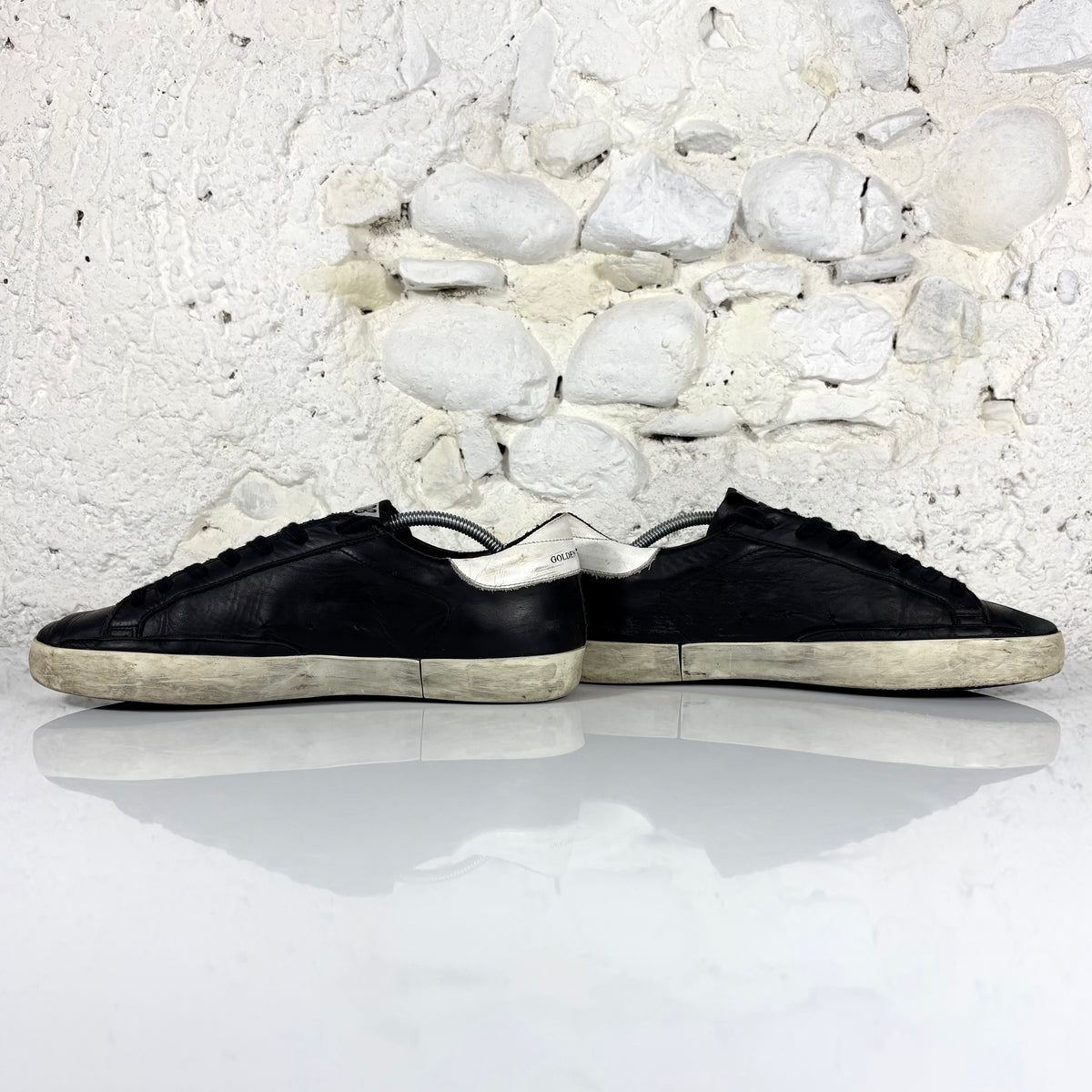 Golden goose Superstar nere con stella e talloncini bianchi 41