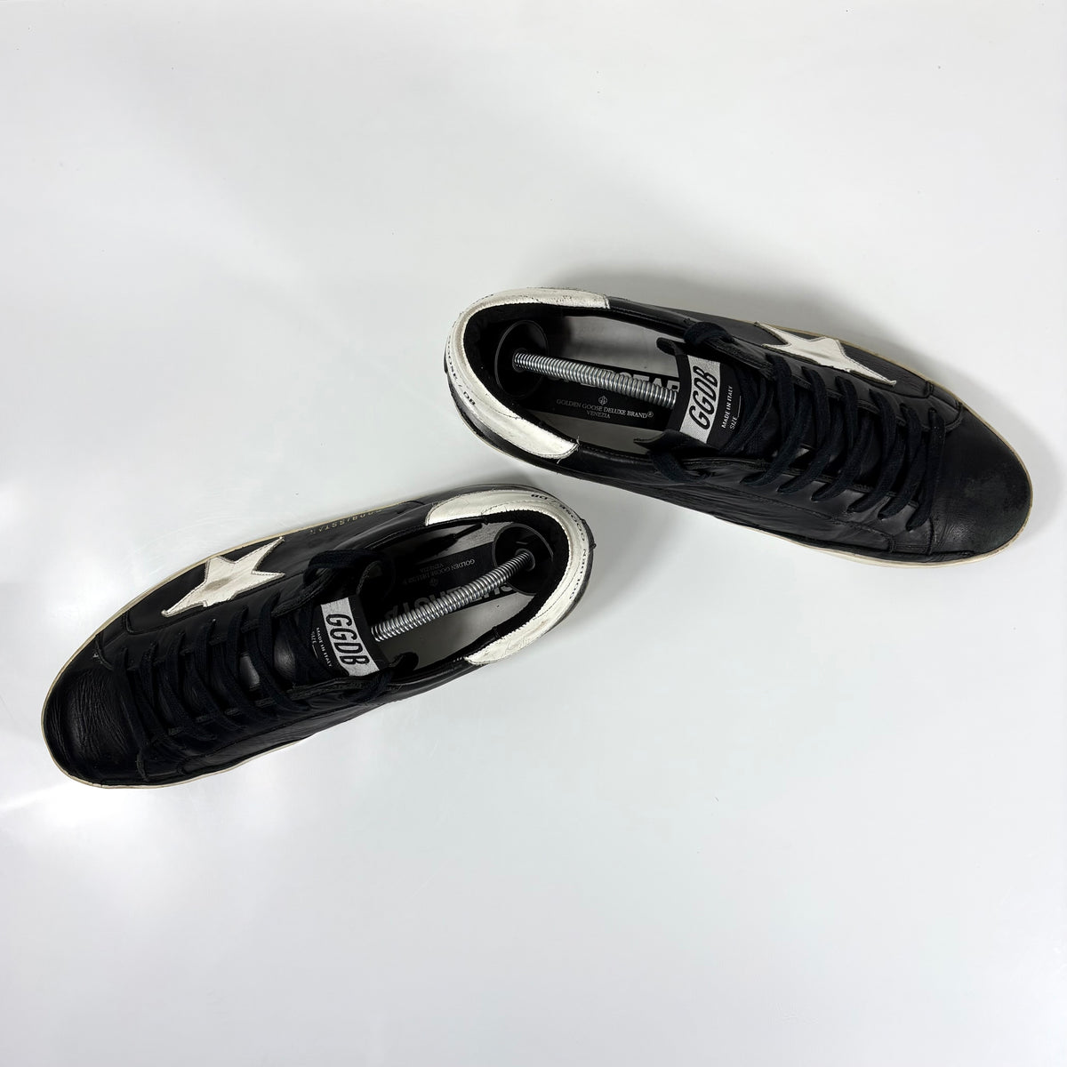 Golden goose Superstar nere con stella e talloncini bianchi 41