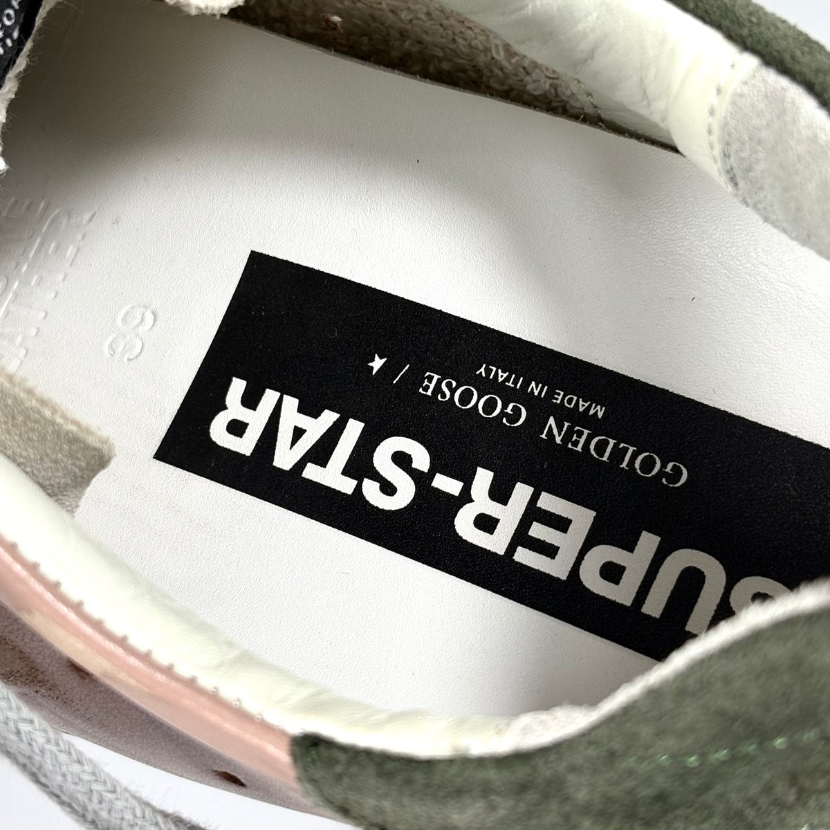 Golden goose Superstar LTD beige con stella e talloncini neri 39