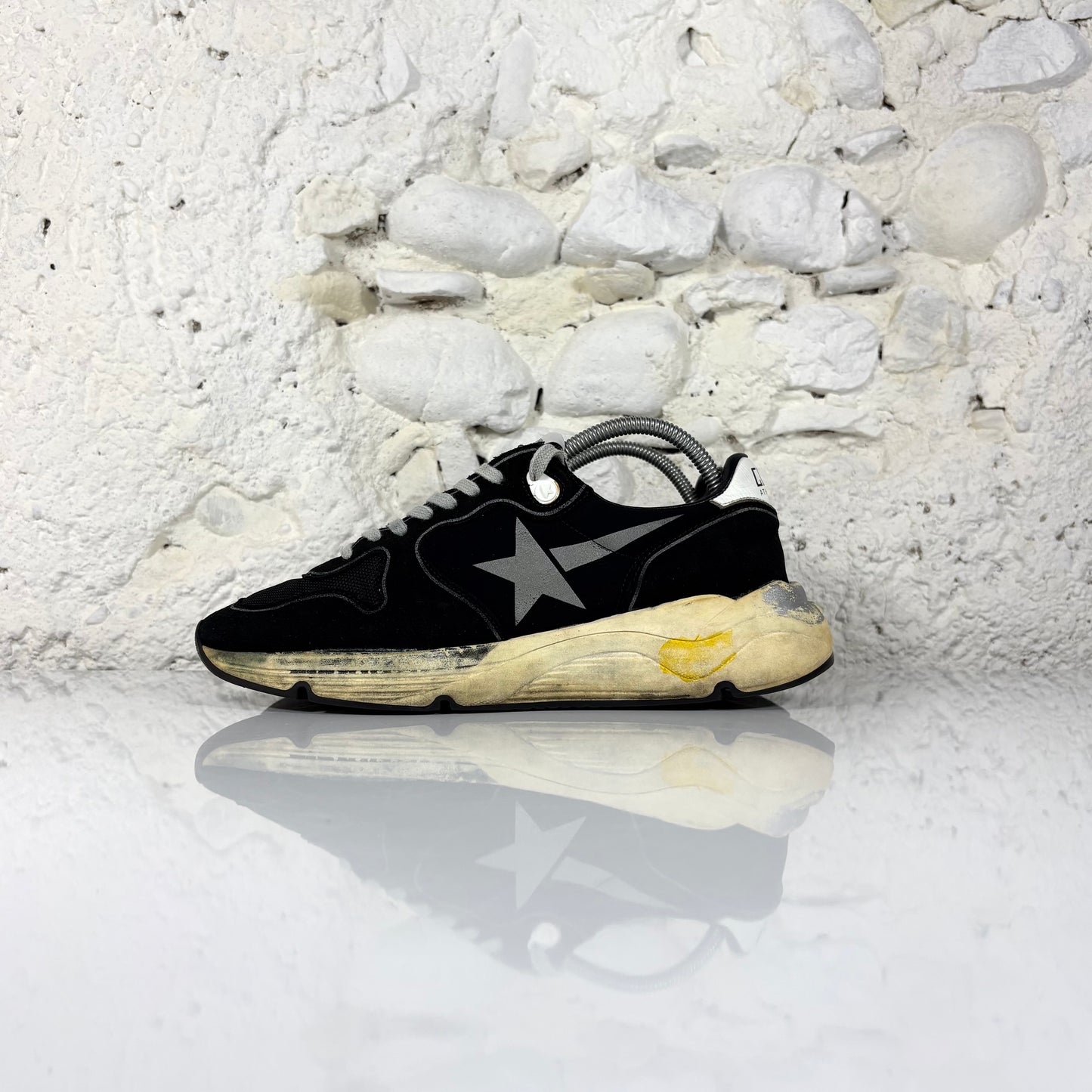 Golden goose Running Sole nere, stella grigia e talloncini bianchi 41