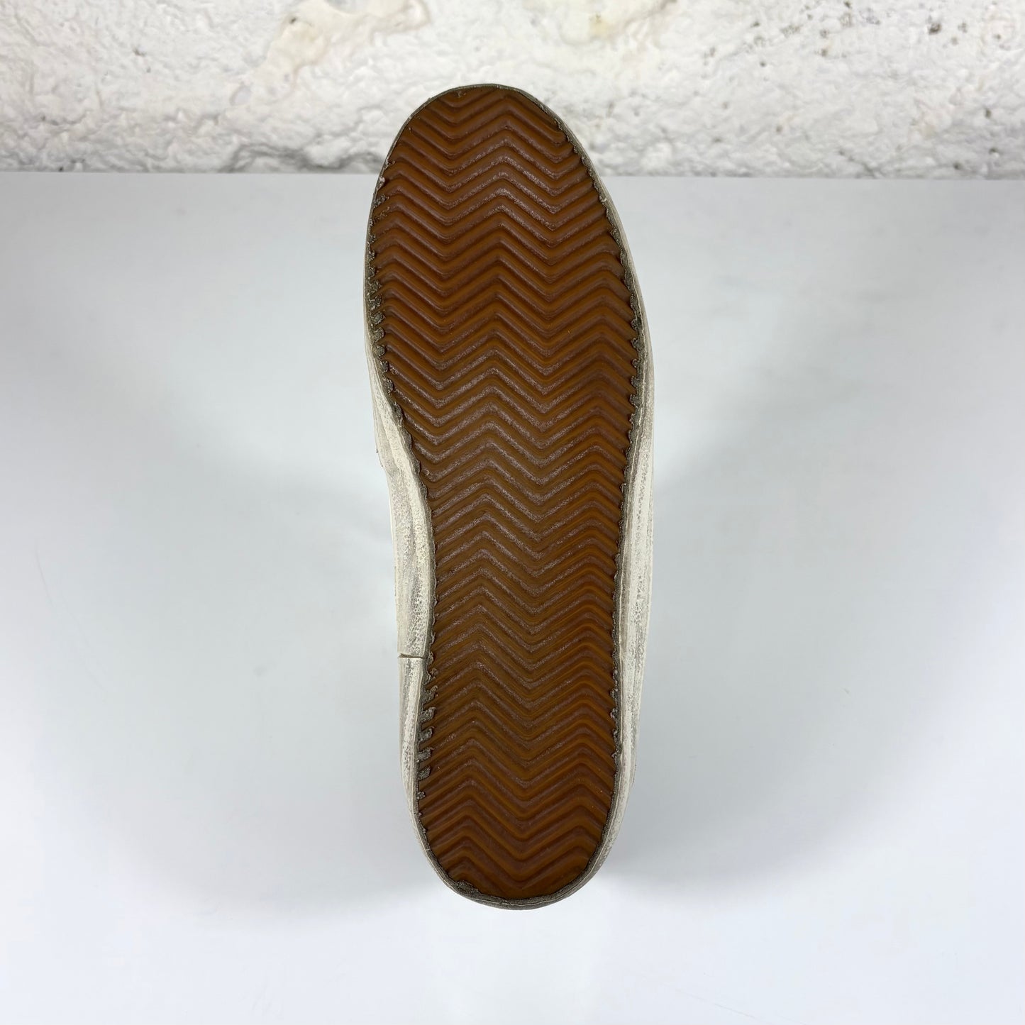 Golden goose Superstar bianche con stella grigia e talloncini viola 40