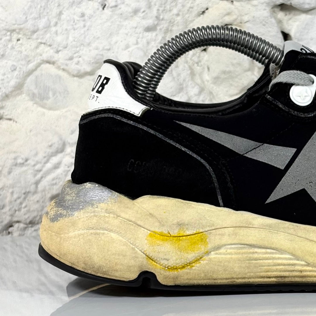 Golden goose Running Sole nere, stella grigia e talloncini bianchi 41