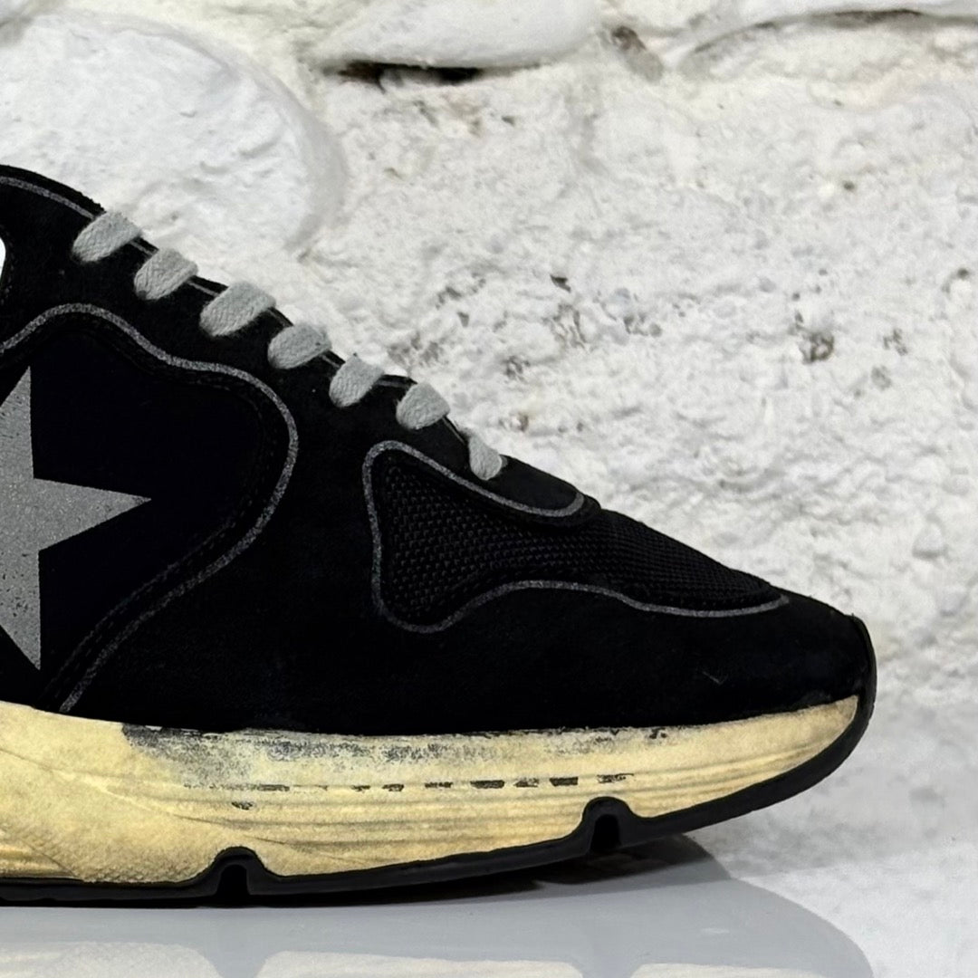 Golden goose Running Sole nere, stella grigia e talloncini bianchi 41