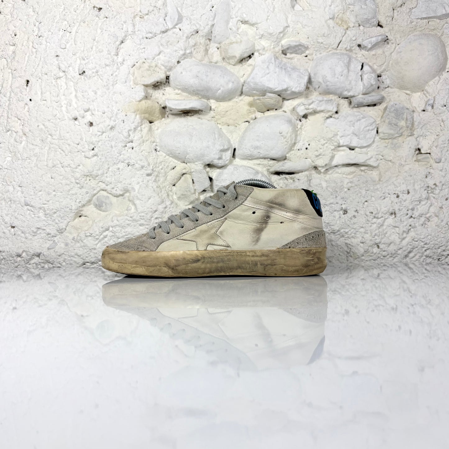 Golden goose Midstar beige con talloncini neri 37