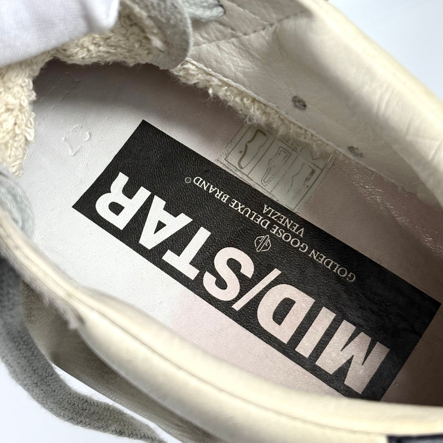 Golden goose Midstar beige con talloncini neri 37
