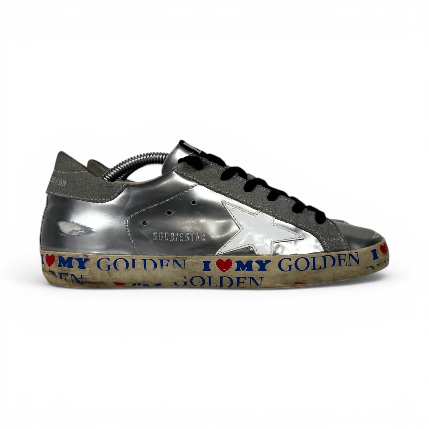 Golden Goose Superstar argento metallizzato 37