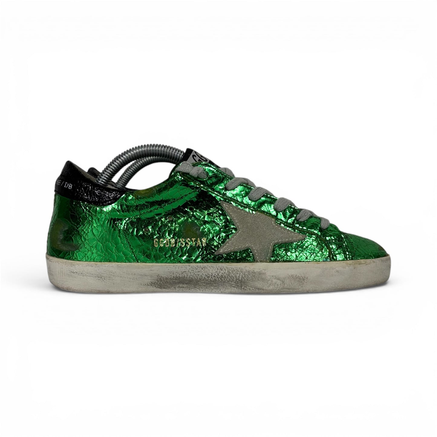 Golden goose Superstar verde lucido con tallocini neri 37