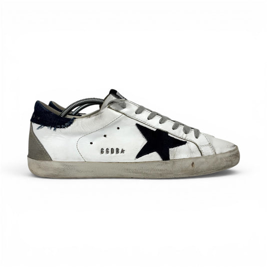Golden goose Superstar bianche co talloncino in denim blu 41