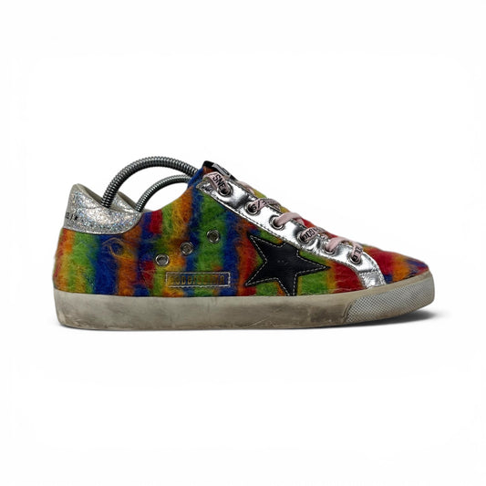 Golden goose Superstar Fuzzy Rainbow 39