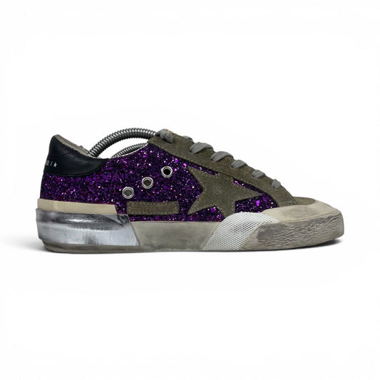 Golden goose Superstar-Penstar viola con paillettes 37
