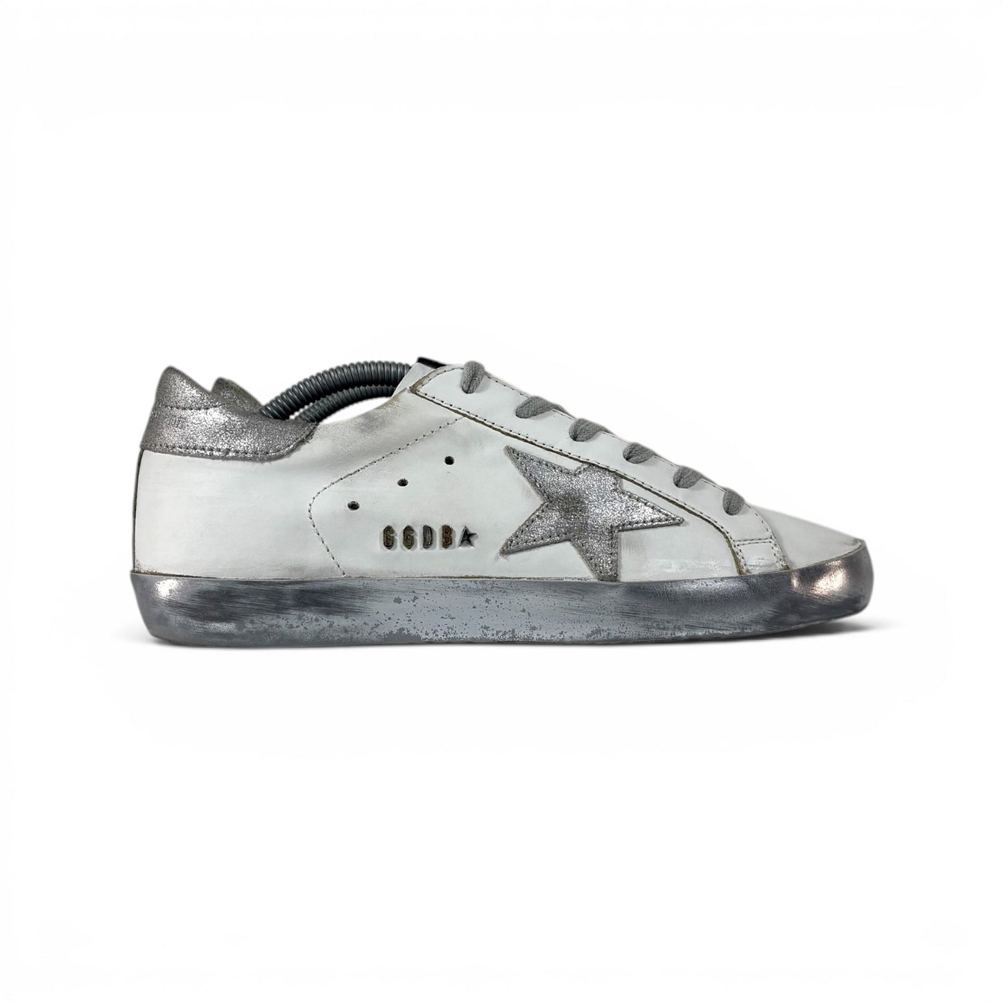 Golden goose Superstar bianche e argento 37