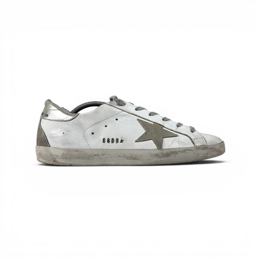 Golden goose Superstar bianche e argento 42