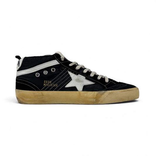 Golden goose Midstar nere con stella bianca in Nylon 41