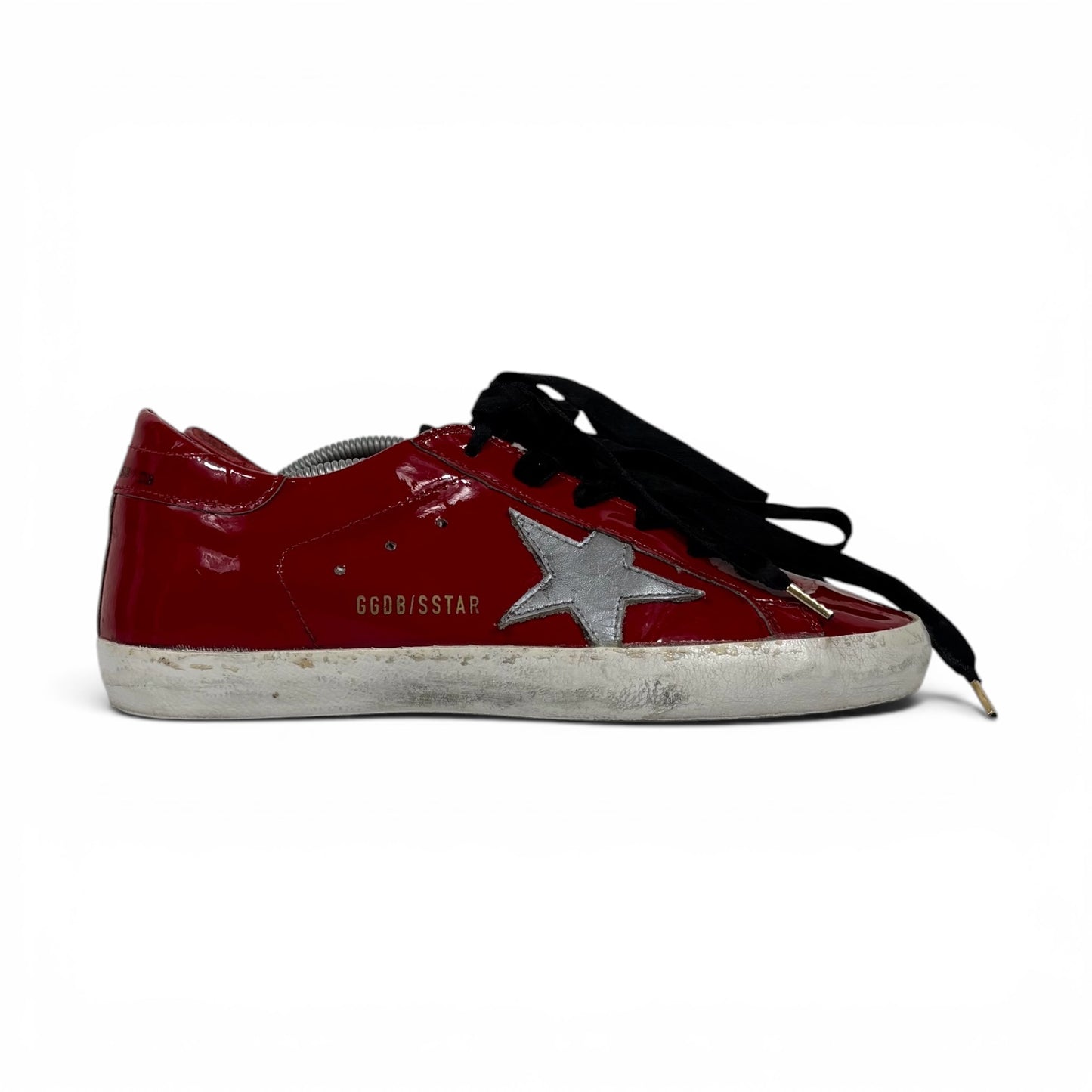 Golden goose Superstar rosso lucido con stella grigio 38