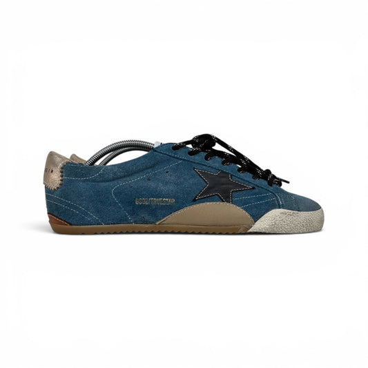 Golden goose True Star blu con stella nera e talloncini bronzo 40