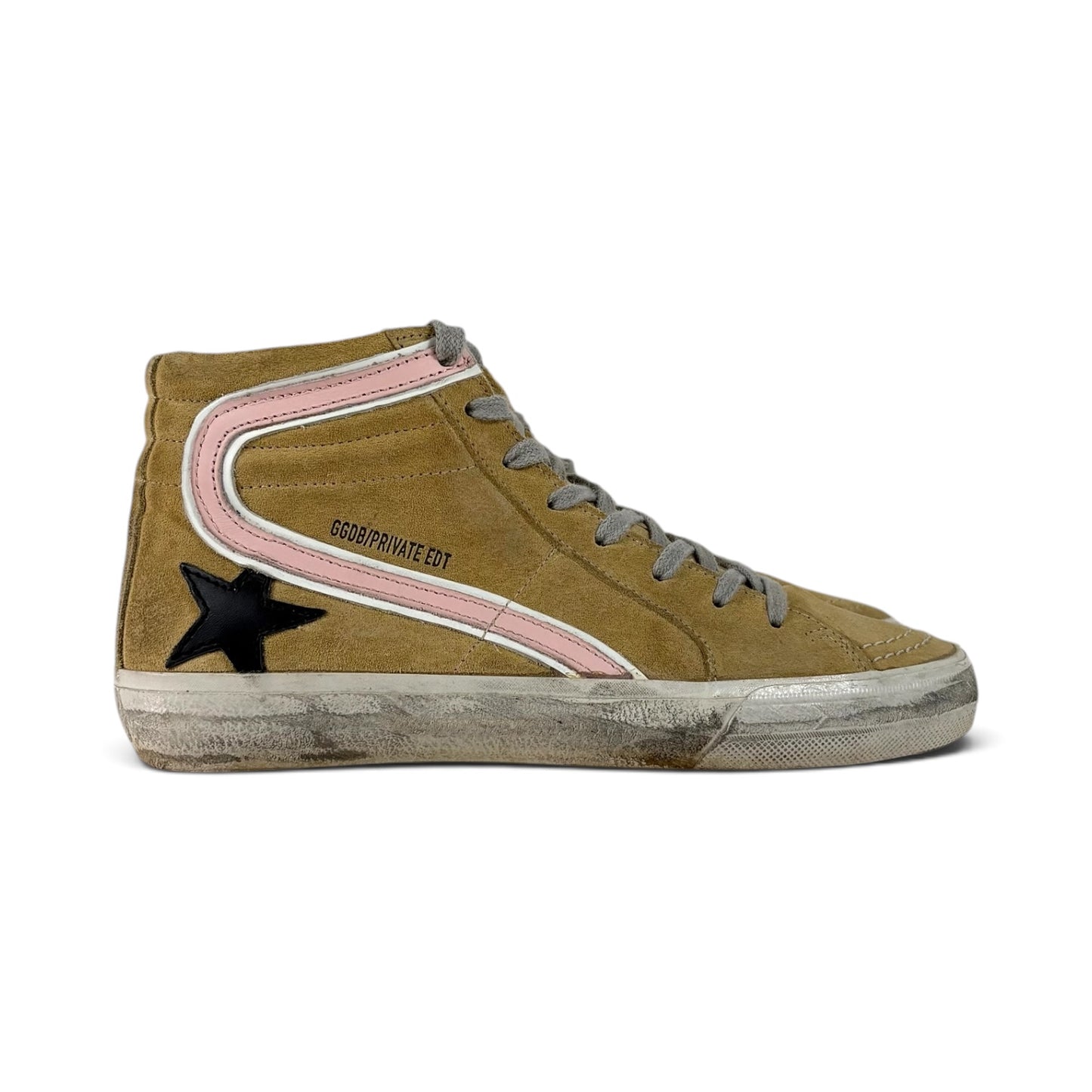 Golden goose Slide sabbia e striscia rosa LTD 38
