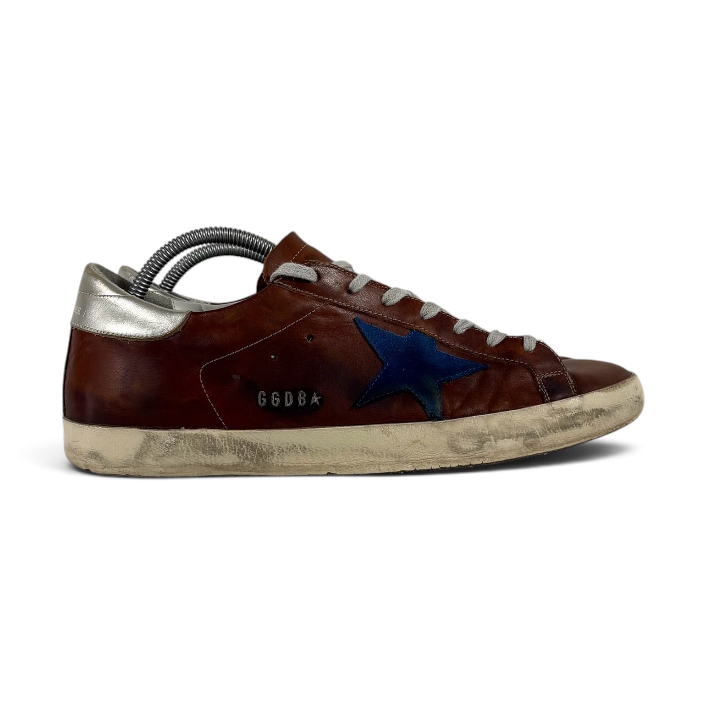 Golden goose Superstar marroni con stella blu 43
