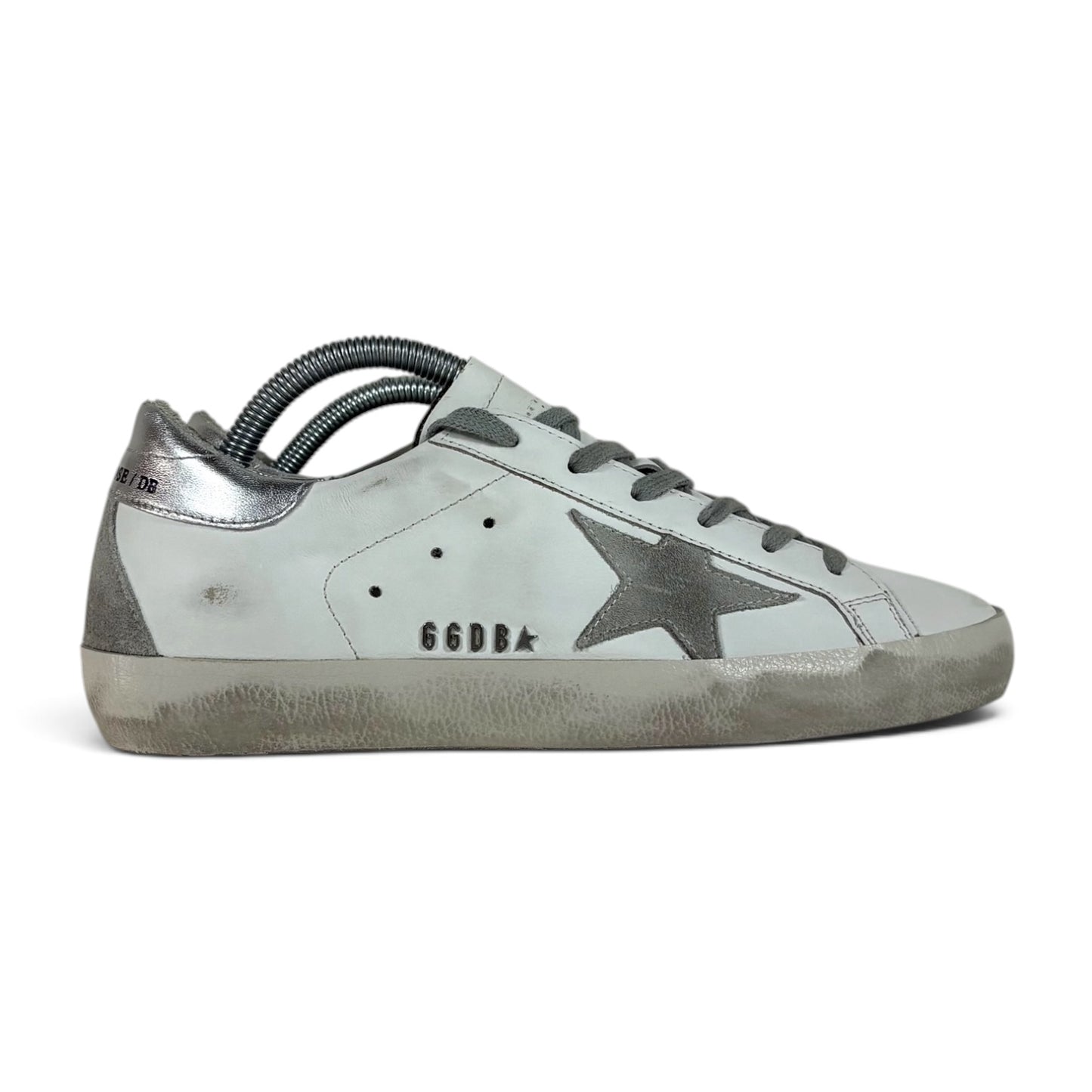 Golden goose Superstar bianche con talloncini argento 37