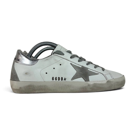 Golden goose Superstar bianche con talloncini argento 37