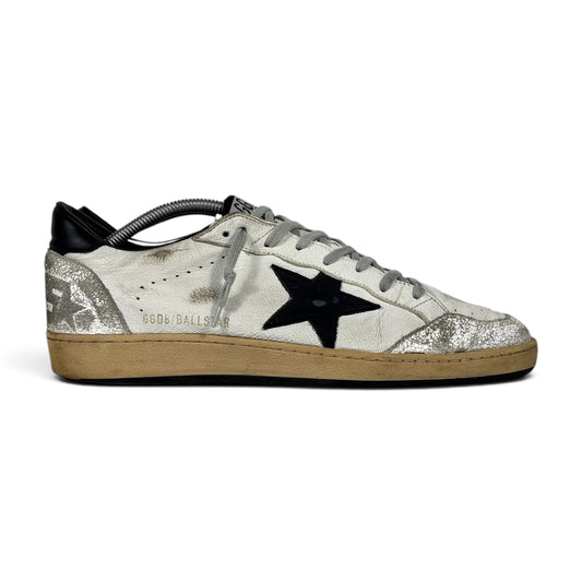 Golden goose Ballstar classiche bianche con stella e talloncini neri 44