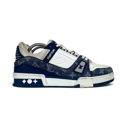 Louis Vuitton Trainer bianche e blu 38