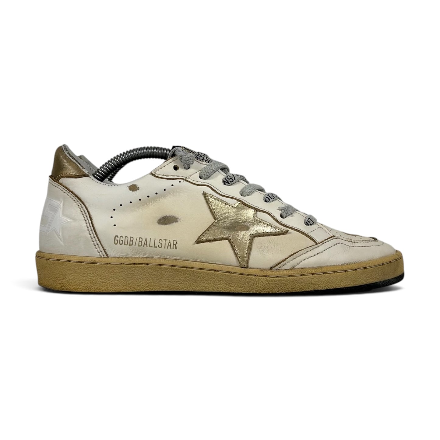 Golden goose Ballstar bianche con stella e talloncini oro 36