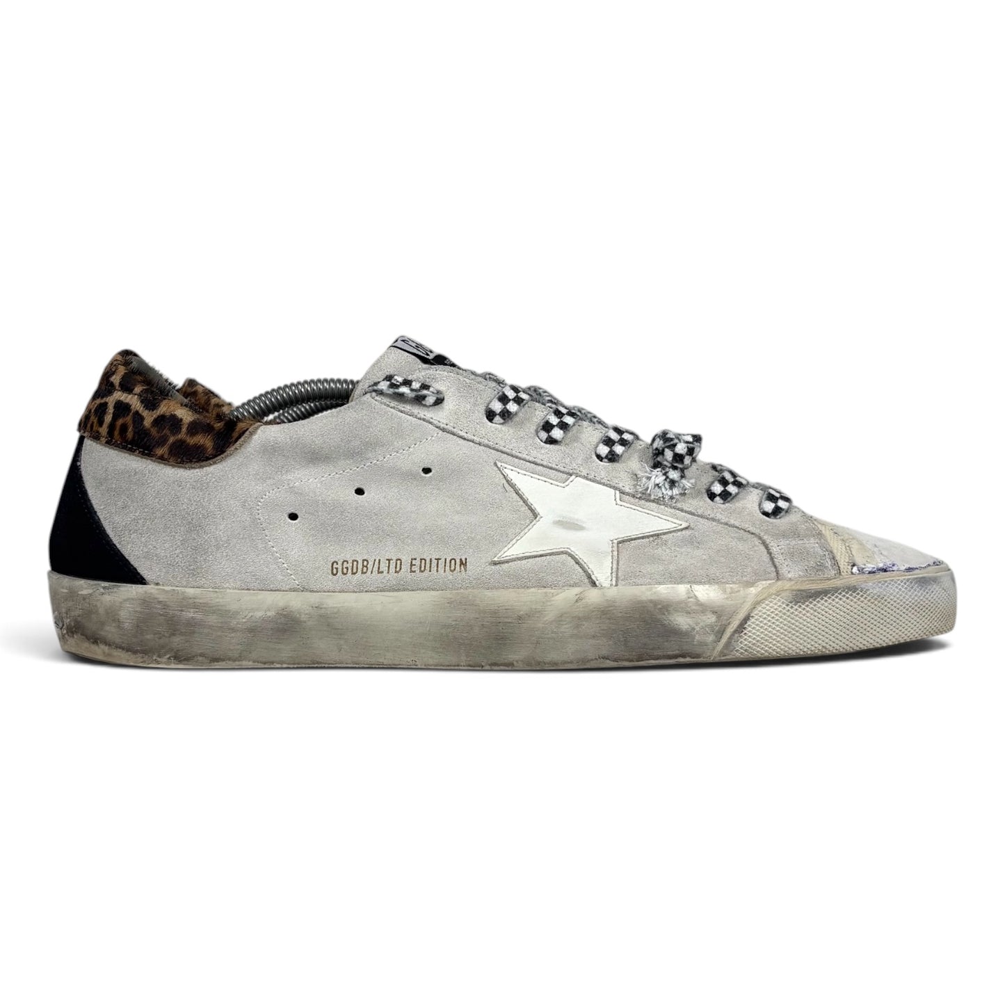 Golden goose Superstar LTD grigie con stella bianca e talloncini maculati 44
