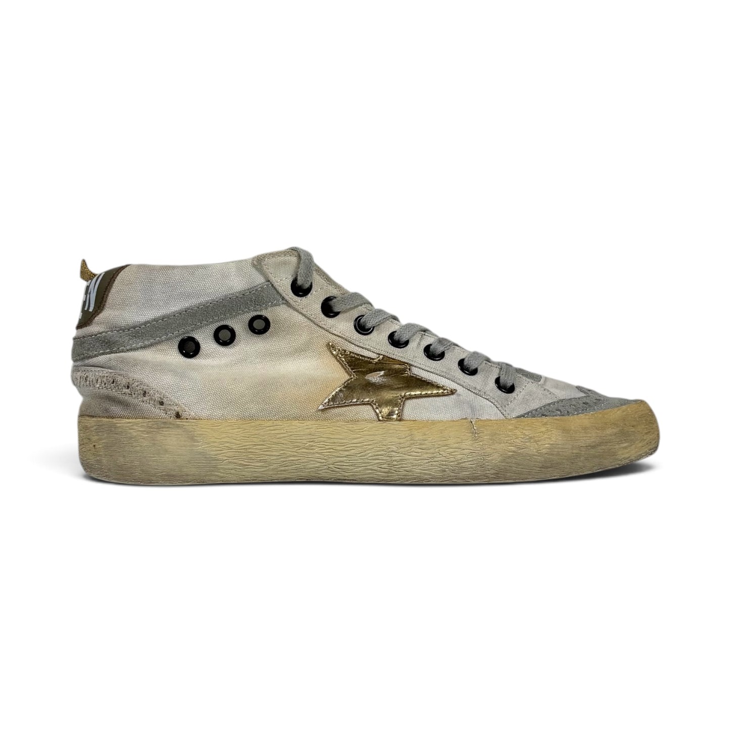 Golden goose Mid star grigio chiaro con stella oro 38