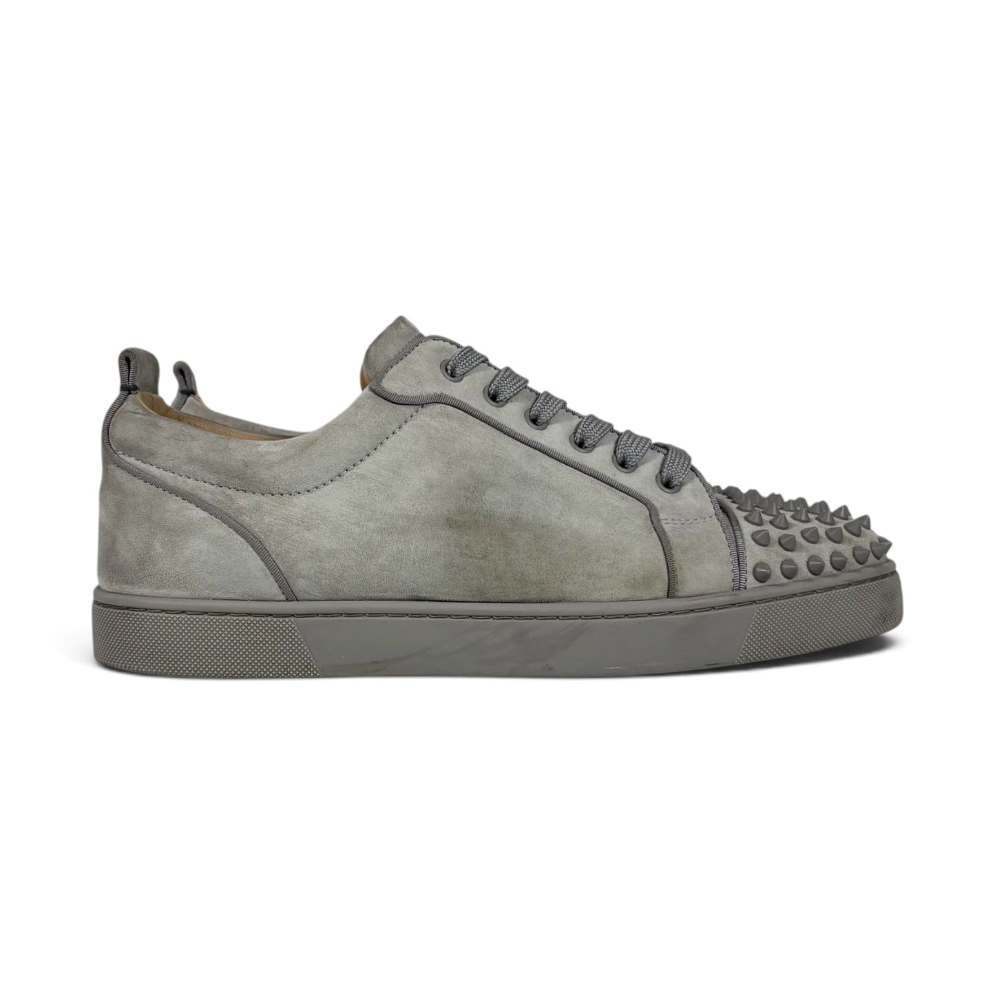 Christian Louboutin Junior Spikes in scamosciato grigio con borchie 43