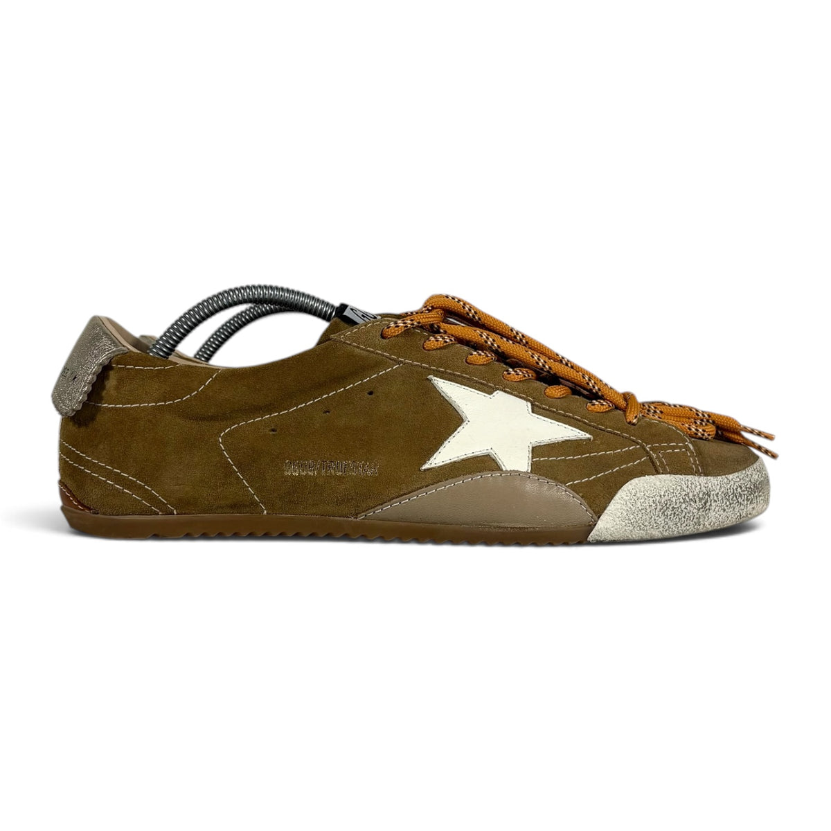 Golden goose True Star marroni in suede con Stella bianca e talloncini bronzo 42