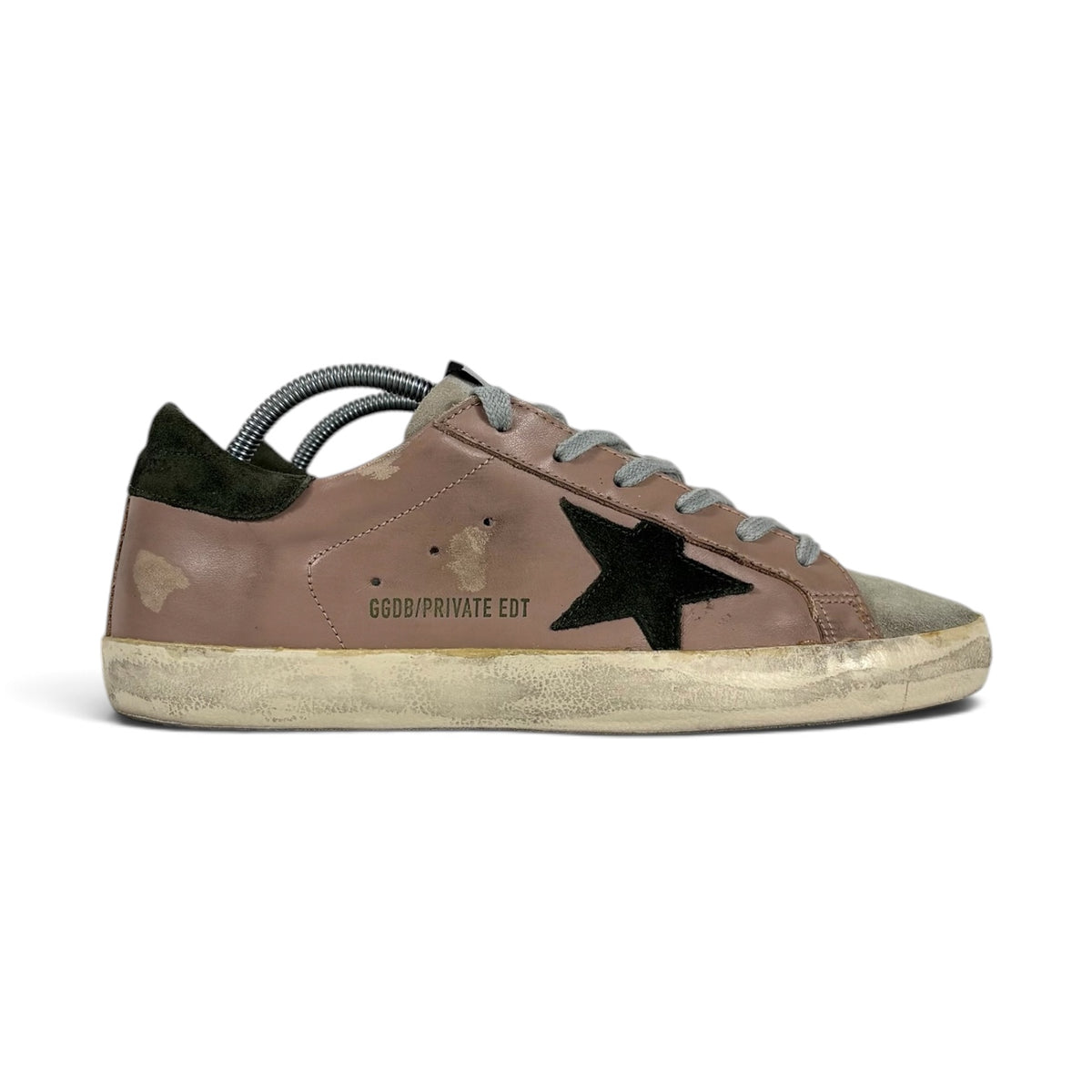 Golden goose Superstar LTD beige con stella e talloncini neri 39