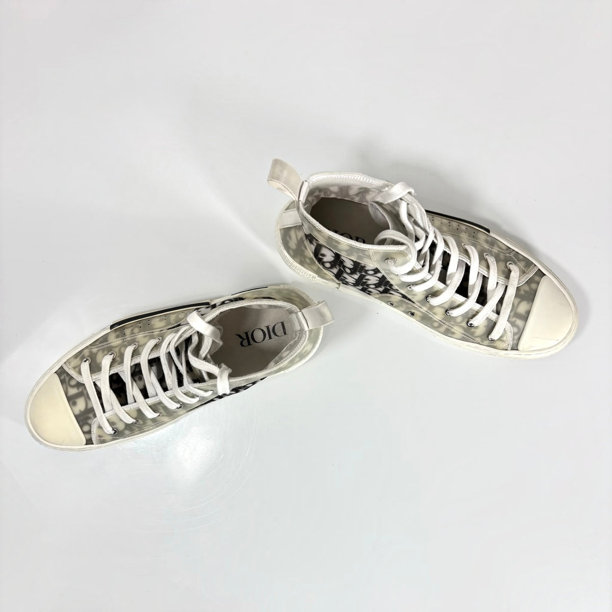 Dior b23 high top oblique, bianche e nere 43