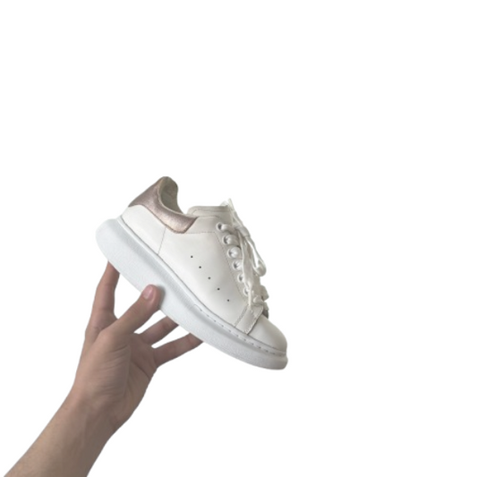 Alexander Mcqueen bianche e tallone metallizzato 35
